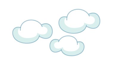 Çizgi film bulutları.