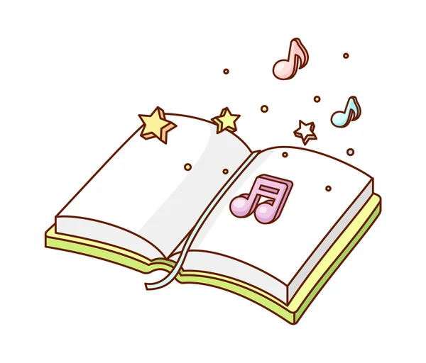 Buch- und Musiksymbole — Stockvektor