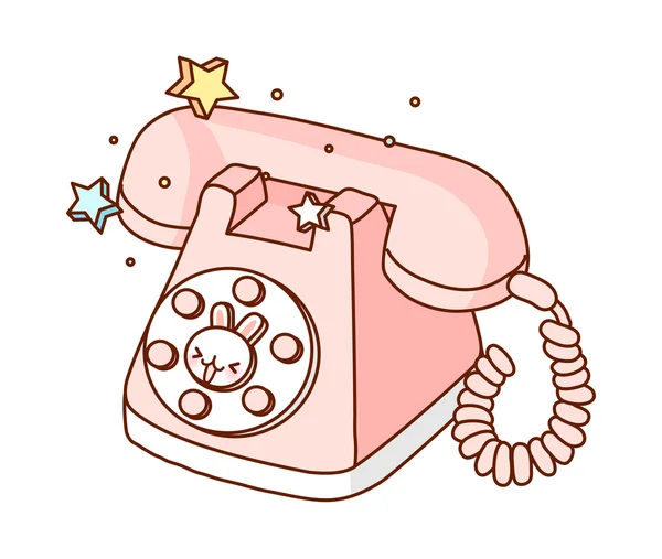 Розовый телефон — стоковый вектор
