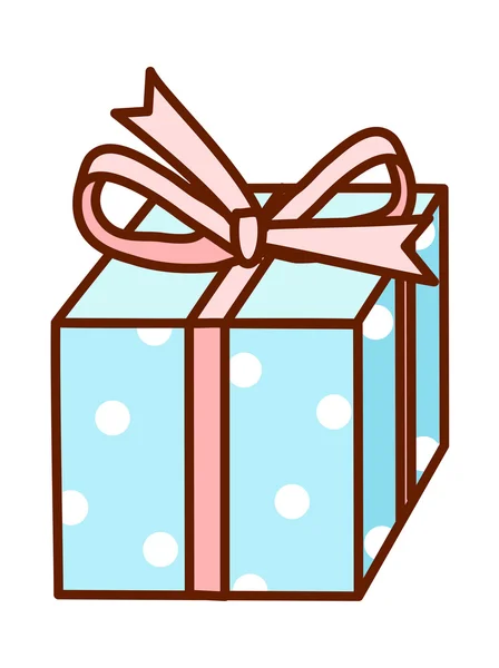 Blue gift box — Stock Vector