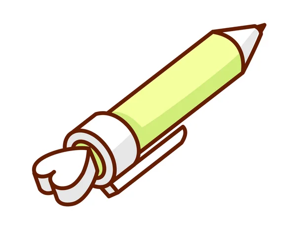 光の緑のペン — ストックベクタ