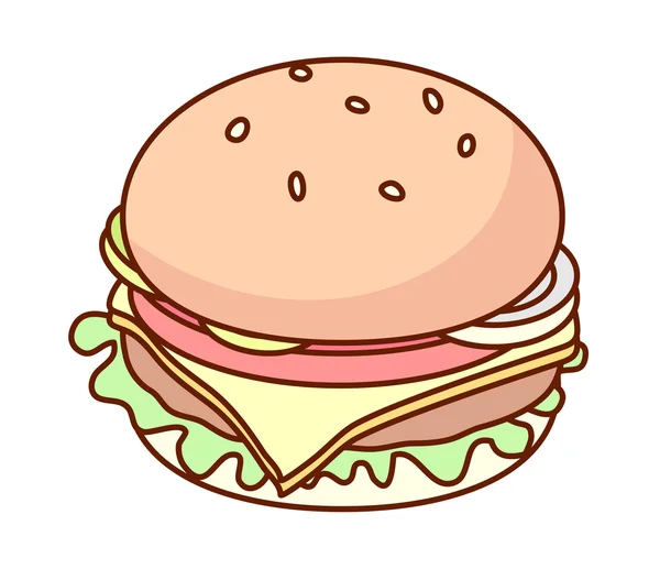 Hamburger — Stockvektor