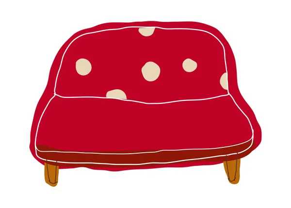 Sillón rojo — Vector de stock