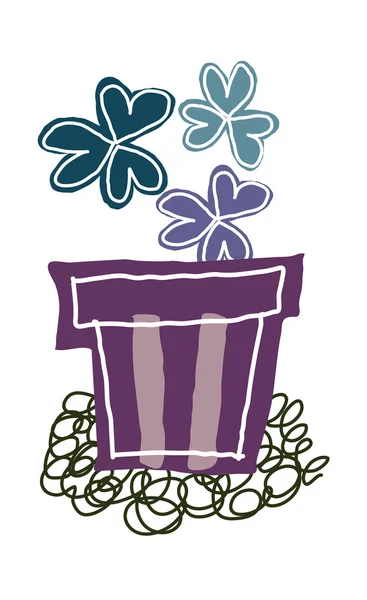 Pot de fleurs — Image vectorielle