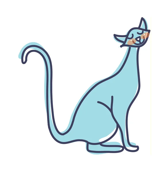 Mavi kedi — Stok Vektör