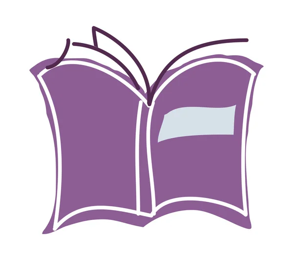 Livro roxo — Vetor de Stock