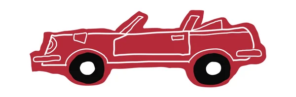 赤い車 — ストックベクタ