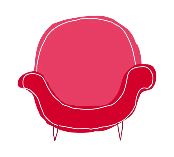 赤い肘掛け椅子 — ストックベクタ