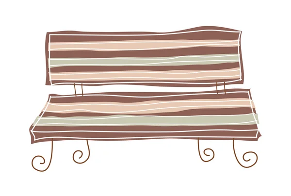 Brown bench — Stock Vector