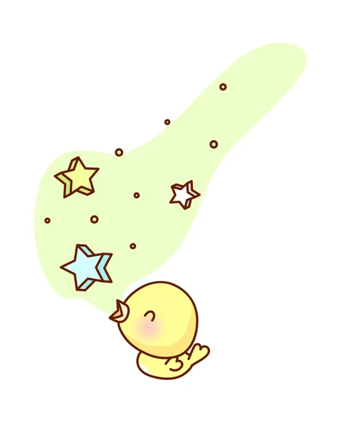 Poulet et étoiles — Image vectorielle