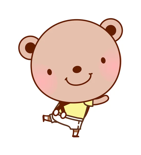 Divertido oso. — Vector de stock