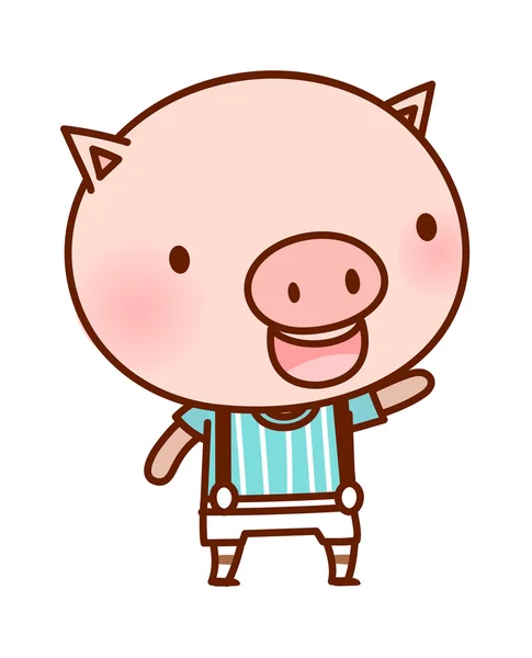 Pink pig — Stock Vector