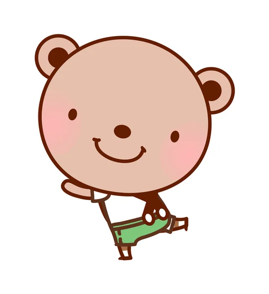 Divertido oso. — Vector de stock