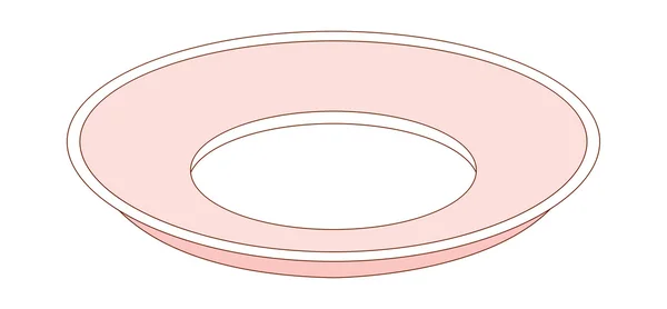 Assiette rose — Image vectorielle