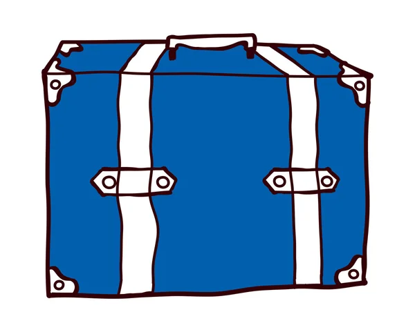 Valise bleue pour voyage — Image vectorielle