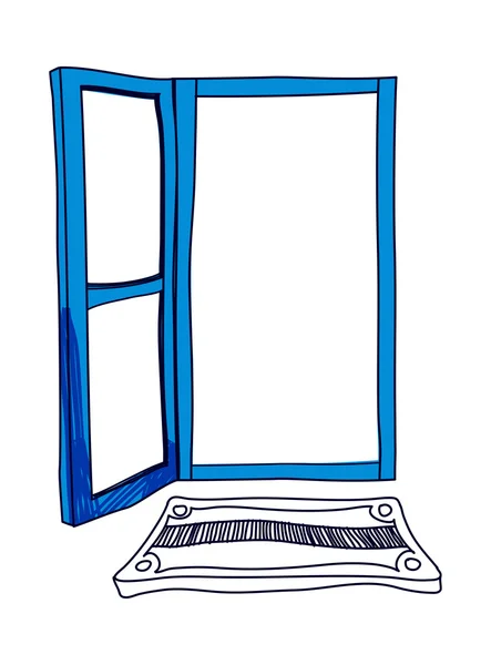 Blå dörren — Stock vektor