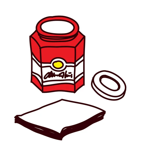 Czerwonego atramentu i papieru — Wektor stockowy