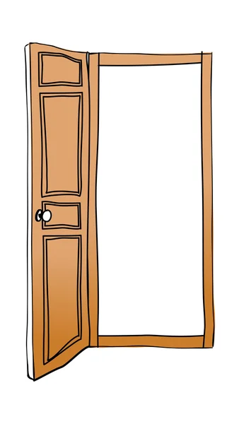 Porta de madeira — Vetor de Stock