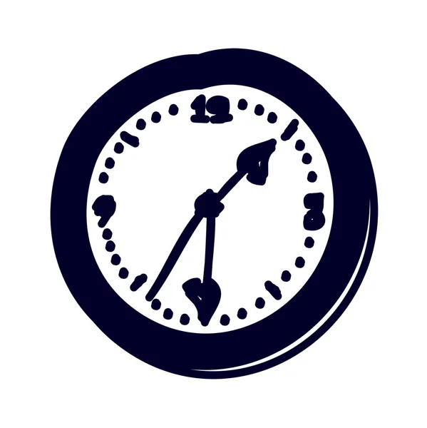 Zwarte horloge — Stockvector