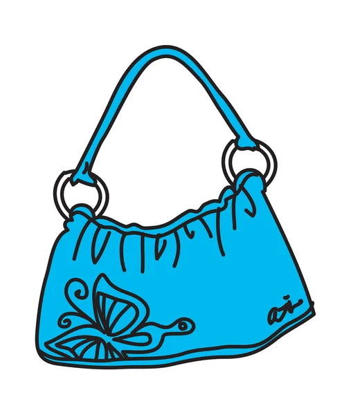 Mavi çanta — Stok Vektör