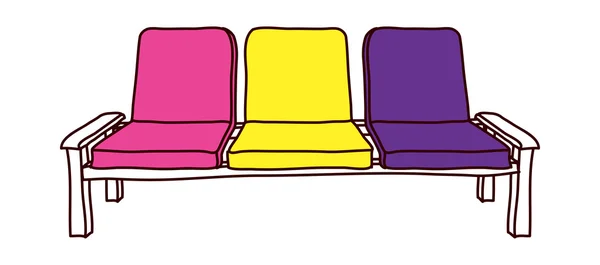 Colorful sofa — Stock Vector