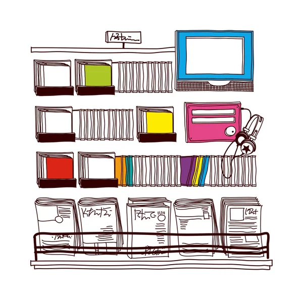 Librairie — Image vectorielle