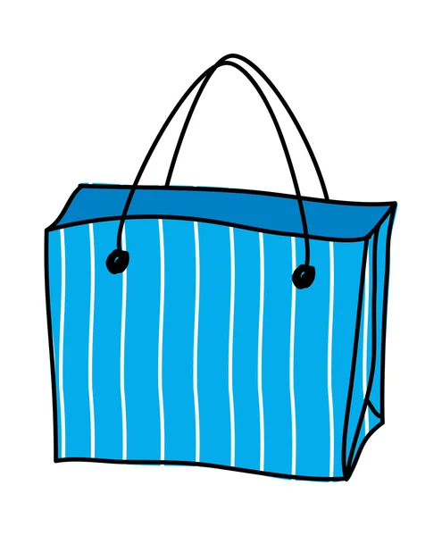 蓝色购物袋 — 图库矢量图片