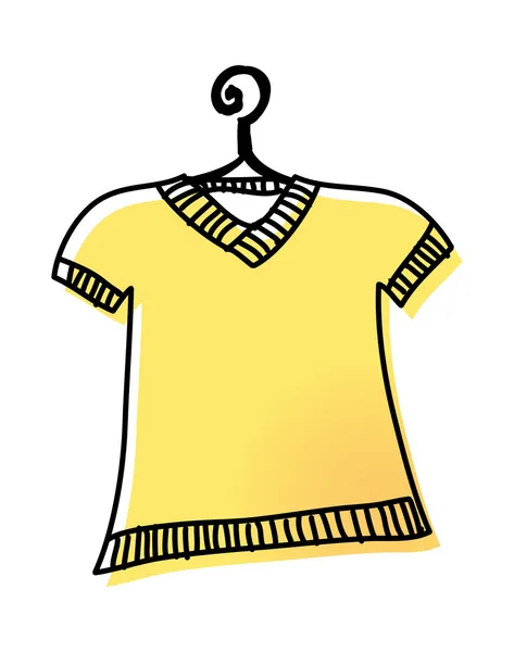 Camicia gialla — Vettoriale Stock
