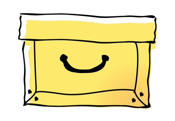 Yellow paper box — Stock Vector