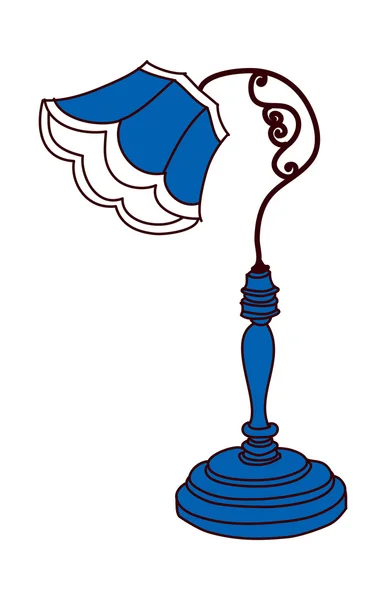 Lampe de bureau bleue — Image vectorielle