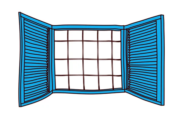 蓝色的窗口 — 图库矢量图片