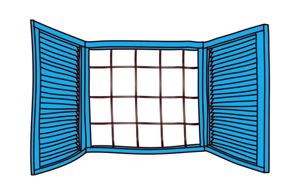 Ventana azul — Vector de stock