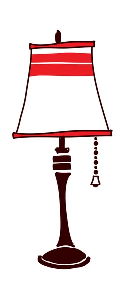 빨간색 테이블 램프 — 스톡 벡터