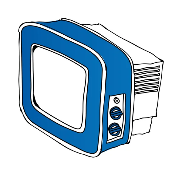 Televisión azul — Vector de stock