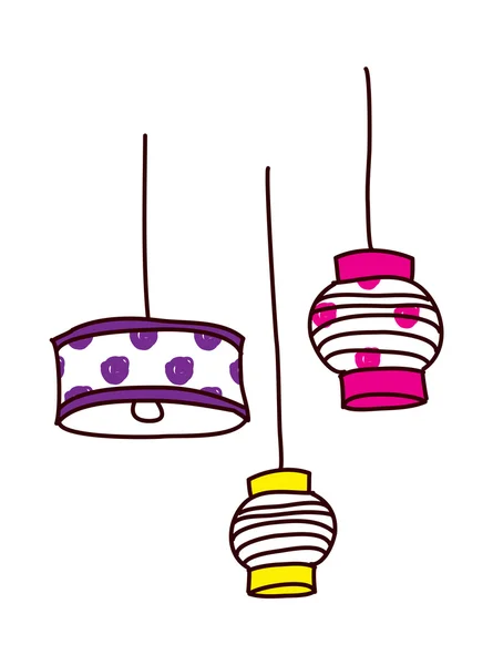 Lampes colorées — Image vectorielle