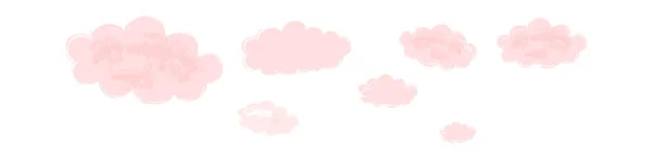 Roze wolken — Stockvector