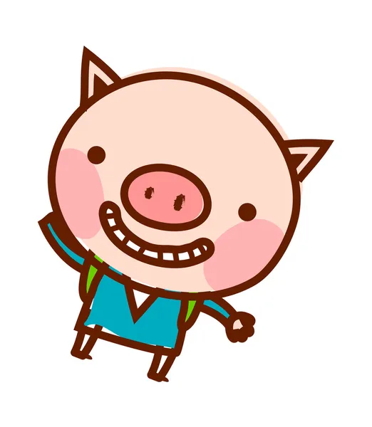 面白い豚 — ストックベクタ
