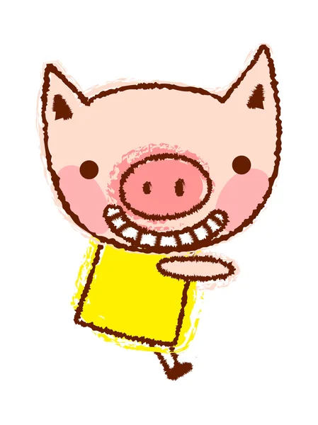 Funny pig — Stock Vector