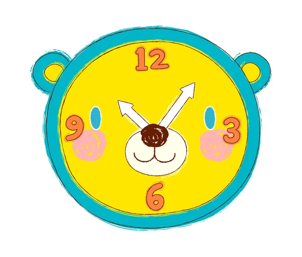 Yellow clock — Stock Vector