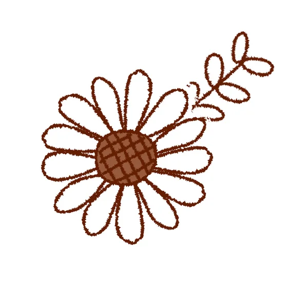 Flor marrón — Vector de stock