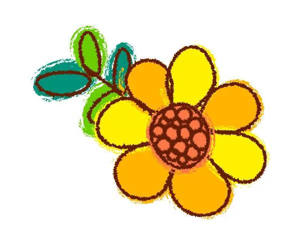 Желтый цветок — стоковый вектор