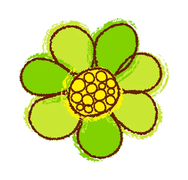 Grüne Blume — Stockvektor