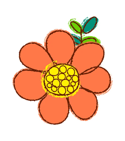 Oranje bloem — Stockvector