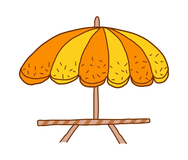 Sombrilla naranja — Vector de stock