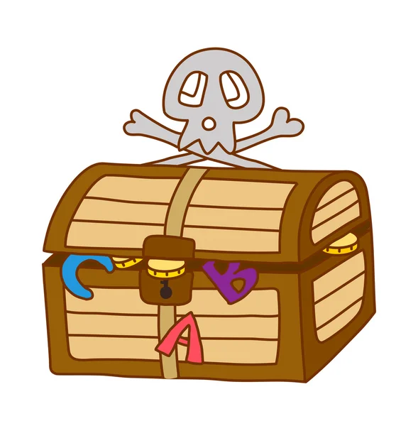 Vector treasure box — Stock Vector