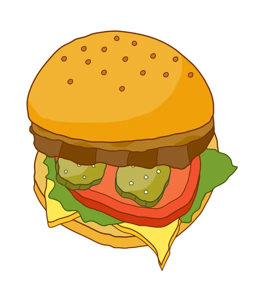 Hamburger Vektorillustration — Stockvektor