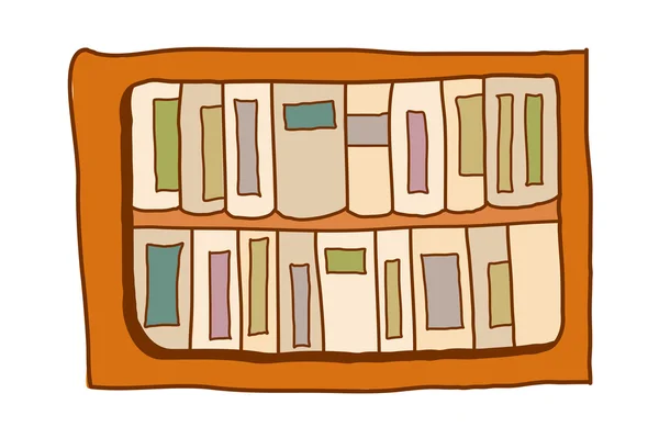 Bücherregal Vektor Illustration — Stockvektor