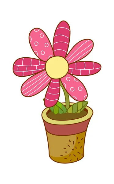 Illustration vectorielle du pot de fleurs — Image vectorielle