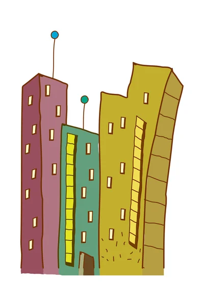 Edificio Vector Ilustración — Vector de stock