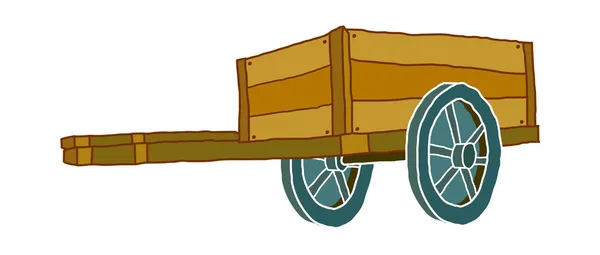 Handcart Vector Ilustración — Vector de stock